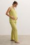 Pregnant and Maternity Ruffle Detailed V-Neck Woven Pajama Set Suitable for Breastfeeding - 3