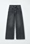 Women's Gray High Waist 5-Pocket Baggy Jeans - 2