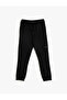 Basic Jogger Sweatpants with Tie Waist Pocket Detail and Ribbon - 3