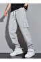 Stretch Fabric Cotton Pants, Pack of Cargo Pocket with Elastic Waist and Cuffs