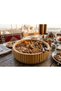 Large Size (22 cm) Bamboo Curve Salad Bowl Stylish and Lightweight Presentation Plates Natural Wood - 5