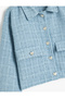 Tweed Jacket Long Sleeve Button Closure Pocket Detail - 3