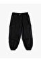 Jogger Denim Trousers with Cargo Pockets and Buttons, Cotton - 3
