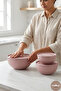 3-Piece Lidded Round Storage Container Set 0.6L + 2.5L + 4L – BPA Free, Nestable, Microwave Compatible - 2