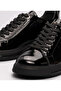 Men's Leather Patent Leather Casual Shoes 152171 - Black - 41 - 4