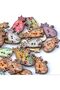 3 cm Cat Wooden Button - Two Holes, Mixed Color 1 Pack 12 Pieces - 6