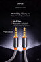 3.5mm Aux to 3.5mm Aux Cable Stereo Supported Braided Smoked 1 Meter Smoked Ja-05 - 2