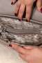 Light Gray Color Genuine Leather Bag - with Shoulder Strap and Sport 40436 - 8