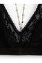 Detachable Body Necklace Detail Without Underwire Without Padding Lace Bralets - 3