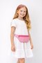 Parachute Fabric Flower Set of Quilted with Faux Detail, Girl's Waist Bag with Faux Detail, Pink Girl's Waist Bag
