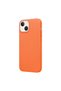 Apple iPhone 15 Plus Compatible Case with Velvet Inside and Erasable Launch Silicone Case Orange - 4