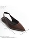Women's Lcy Ballet Flats – Brown Leather, Pointed Toe, Elastic and Comfortable Stylish Design - 6