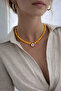 Yellow Ceyt Stone Natural Stone Murano Glass Figure Pendant