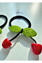 2-Piece Cherry Figured Elastic Buckle for Girls |   Cherry Lacing Buckle - 5