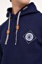 Hector Men's Navy Blue Hooded Hoodie - 4