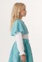 Girl's Suit with Lace Detail and Cape for Special Occasions - 4