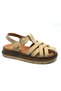 Tenzret Genuine Leather Comfort Orthopedic Women Sandals Beige - 3
