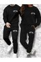Sevgili Kombini 2-Piece Set (4 Pieces) Printed Top and Bottom Bisilet Collar Oversize Tracksuit Boyfirend - 4
