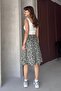 Women's Midi Length Patterned Wrap Skirt - 5