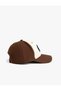 Cotton Fabric Detailed Color Contrast Cap Hat - 2