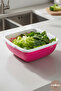 Multi-Purpose Bowl Set with Strainer 6 Liters – Square Bowl + Strainer Set of Two for Washing Vegetables and Fruits, Straining Container - 3