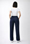 Women's Lycra Velcro Closure Navy Blue Palazzo Pants - 4