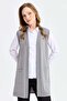 Women's Back and Skirt Openwork Thin Knitwear Vest Smoked