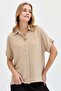 Women's Brooched Maroken Shirt Mink - 6