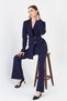 Collar Detail Flared Sets Navy Blue - 5
