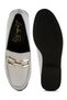 Women's Metallic Horsebit Detail Loafers in Silver - 5