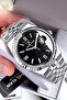 Premium Gift Men's Wristwatch Waterproof Silver Color Steel Band Dke2127C5 - 2