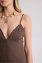 Onella Strappy Brown Long Dress - 8