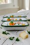 28-22-13 No. Enamel Square Plate Mezze Breakfast Camping Picnic - 4
