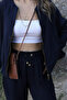 Navy Blue Zippered Jacket Trousers Set - 5