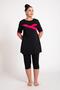 Women's 670 Plus Size Short Sleeve Tights Hijab Swimsuit - 3