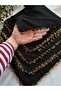 Handcrafted Dowry Gift Beaded Scarf Black - 3