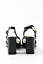Leather Black Patent Leather Heeled Women's Sandals - Kb3012 - 5