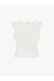 Bürümcük Fabric Gipeli Boat Neck Bow Detailed Waist Accent Sleeveless Blouse - 5