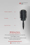 Black Melissa 207 Hair Brush Blow Drying, Combing, Styling - Heat Resistant 95mm - 2