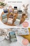 Organic Cotton Unisex 3-Piece Boxed Non-Slip Sole Pack Premium Newborn Baby Socks - 2