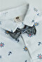 Baby Formal Shirt & Checkered Suspender Pants Set with Bow Tie - 6