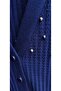 Women's Knitwear Corded Fabric Large Size Transitional Medium Thick Long Beaded Navy Blue Mother Cardigan - 2