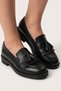 Tasseled Genuine Leather Skin Black Women's Loafer Shoes Women's Daily Classic Tassel Detailed Shoes - 6