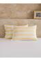 Yellow Striped Cotton Pcs Pillowcase 2 Pcs 50X70 cm (S6) - 2