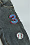 Patch Detail Slim Fit Jeans - 5