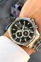 Father's Day Gift Original 24 Months Guarantee2 Silver Color Black Dial Steel Men's Wristwatch - 4