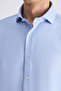 Ds Damat Slim Fit Blue Dobby Tencel ™   Linen Blend Shirt - 2
