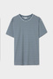 Ds Damat Regular Fit Navy Blue Striped Cotton T-Shirt - 5