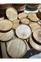 Natural Wood Serving and Presentation Plate 18 cm Set of 6 - 2