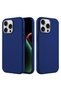 Apple iPhone 12 Pro Max Compatible Case with Velvet Inside, Erasable Launch Silicone Case, Navy Blue